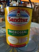 Pallet To Contain 40 x New Sealed 5L Sandtex Microseal Smooth Masonry Paint. Breathable, resists