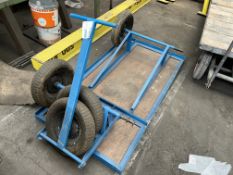 BLUE HEAVY DUTY WHEELED WAREHOUSE KART