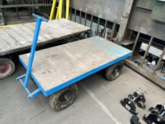 BLUE HEAVY DUTY WHEELED WAREHOUSE KART