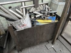 METAL BIN INCLUDING CONTENTS