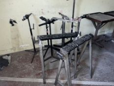 9 X ASSORTED METAL STANDS. (BUILDING 2)