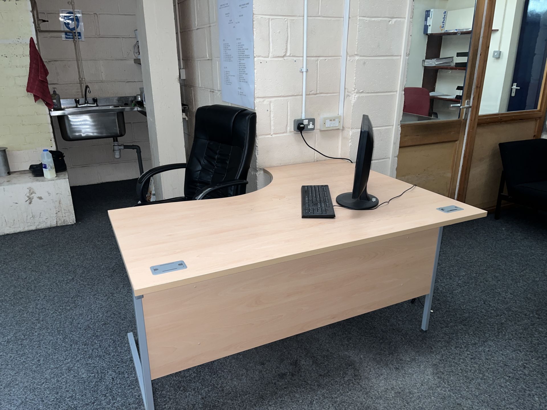 CONTENTS TO OFFICE 3 - INCLUDING 5 OFFICE DESKS, FILING CABINETS, PCS, FILING CABINETS, STAINLESS - Image 2 of 9