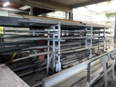 VERY LARGE QUANTITY OF ASSORTED METAL SHEETS, RSJS, TUBES ETC INCLUDING RACKS. VERY HIGH VALUE LOT