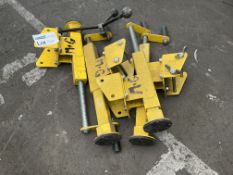 4 X YELLOW HEAVY DUTY CLAMPS