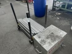 2 X METAL TROLLEYS WITH QTY OF BALLUSTRAIDES