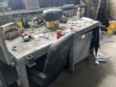 METAL LOCKABLE WORKSTATION AND CONTENTS