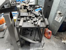 METAL STAND AND LARGE QUANTITY OF TOOLING ACCESSORIES