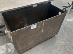 HEAVY DUTY METAL BIN WITH CONTENTS