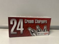 TRADE LOT 4,800 x NEW BOXED QUICKWHIP CREAM CHARGERS 8G. YOU WILL RECEIVE 200 PACKS OF 24 x 8G CREAM