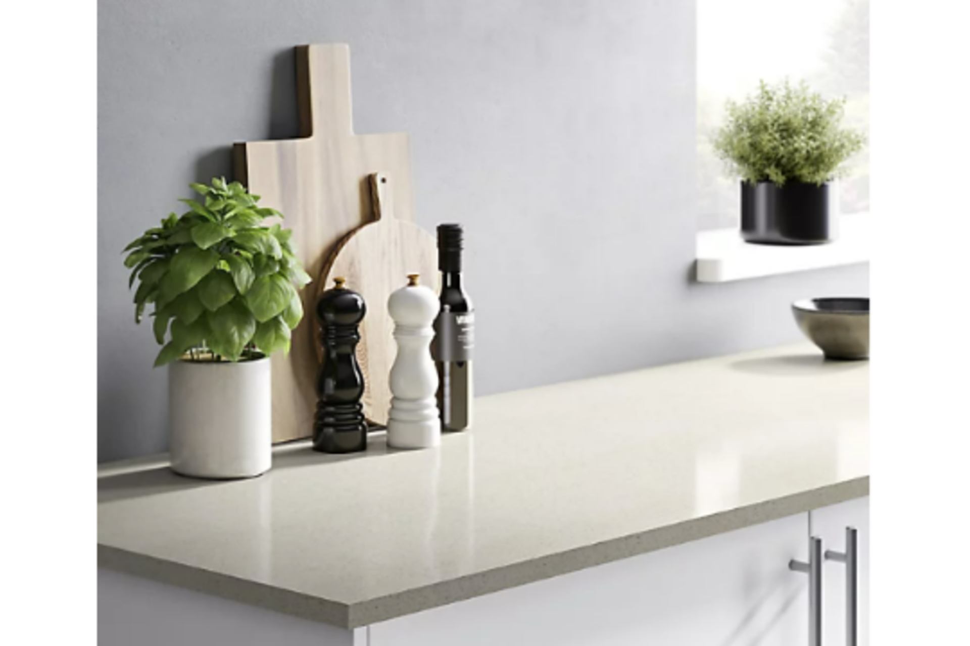 3 X New & Packaged HI-MACS 20mm Matt Sand beige Stone effect Acrylic Square edge Kitchen Worktop. - Image 2 of 4