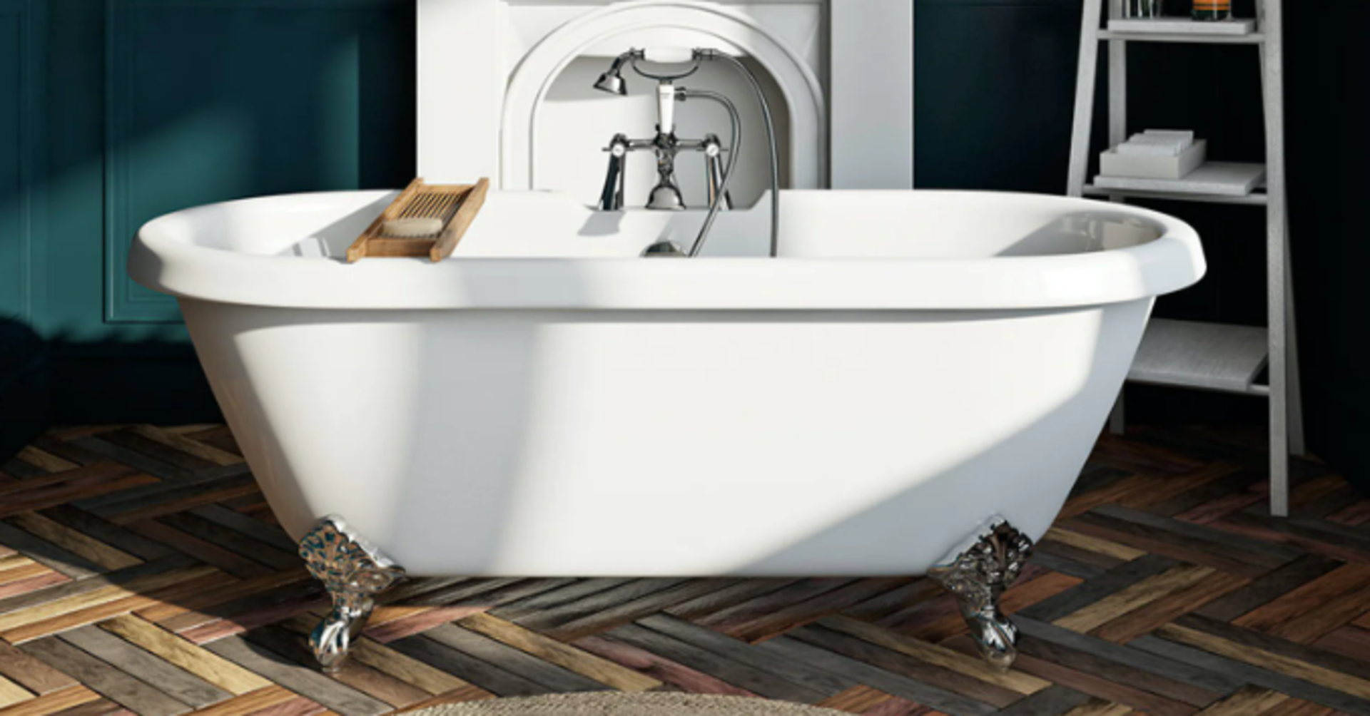 (11a) Traditional Double ended roll top bath 1700 x 700 RRP £795.00