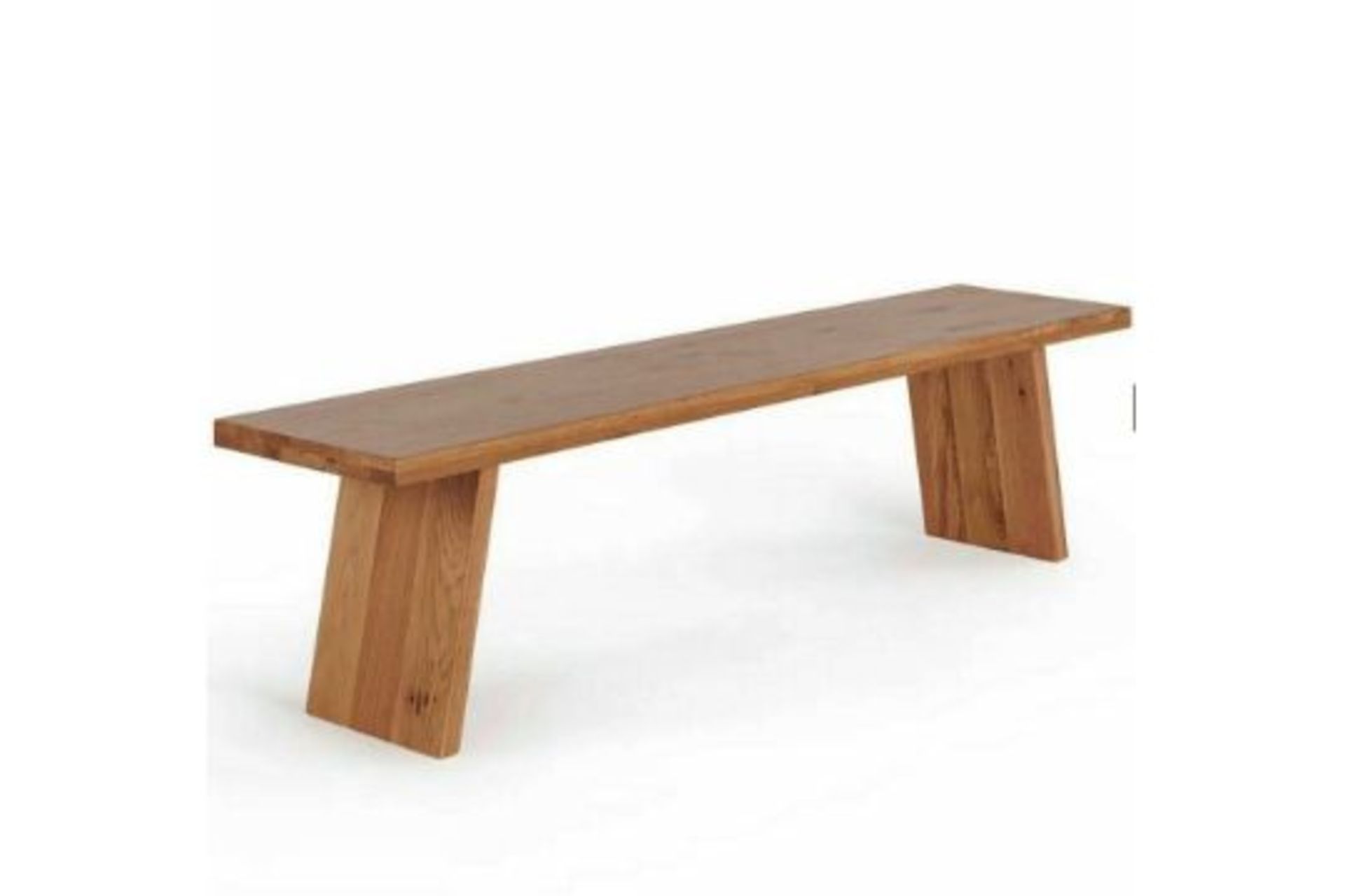 4 X New Boxed - Cantilever Solid Oak Bench. 180cm Long. RRP £330 EACH, TOTAL LOT RRP £1,320. For a