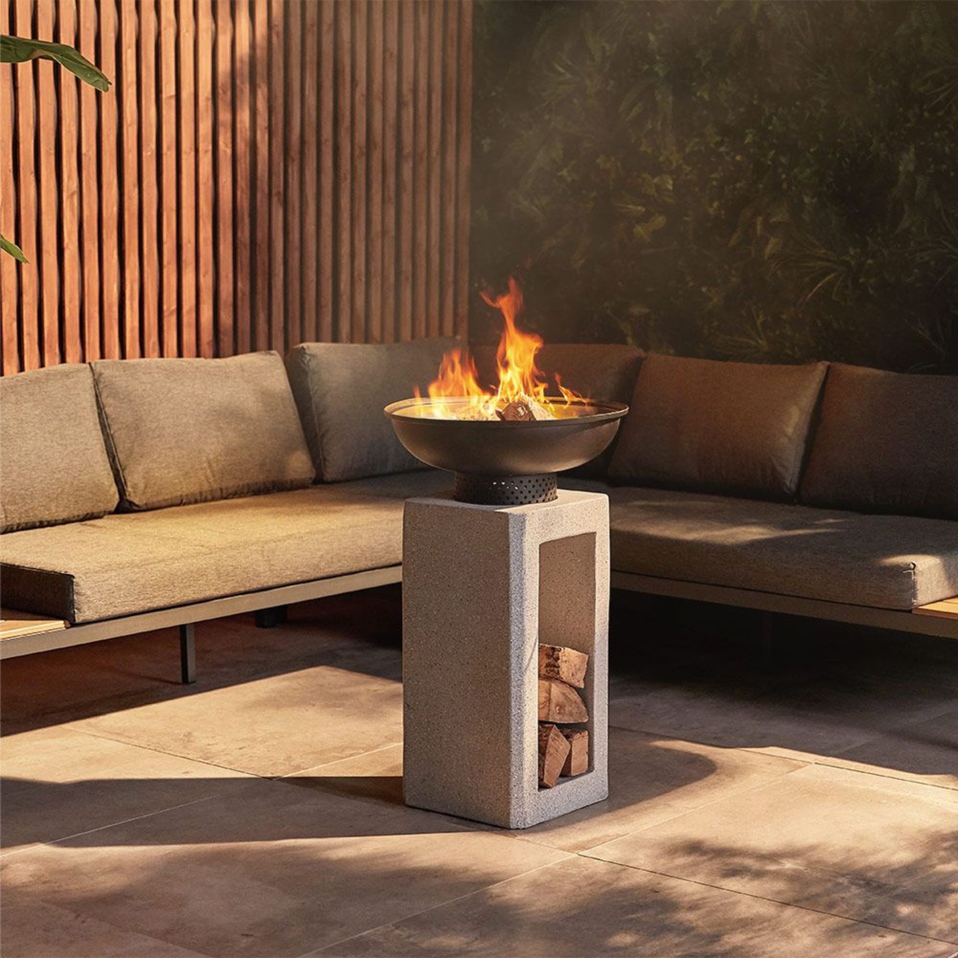 Raised MgO Fire Pit. (REF297PCK). Create a stunning centrepiece for your garden with the Luxury