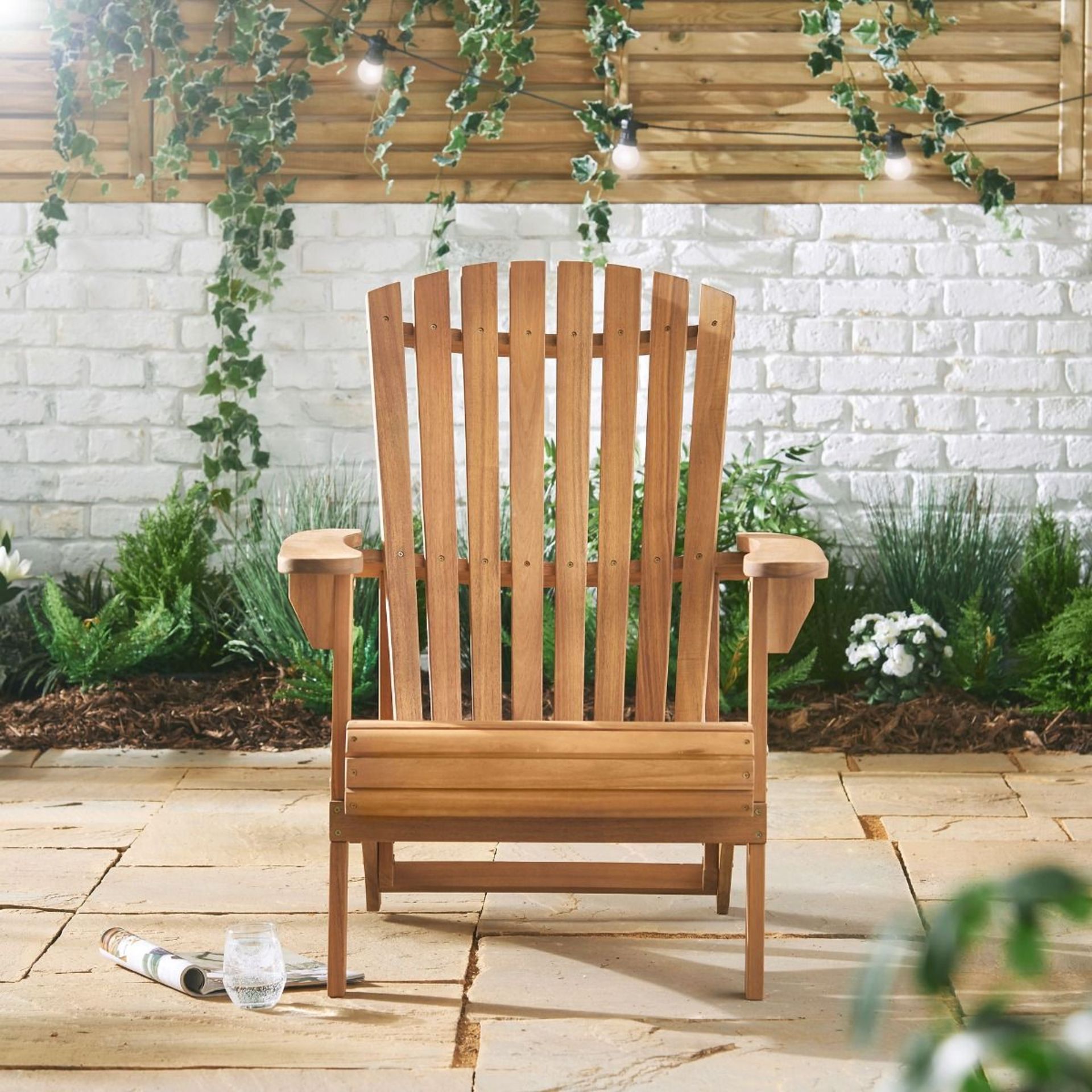 Adirondack Chair (REF091PCK). A classic wood armed chair that offers enduring style and elegance - a - Image 2 of 2