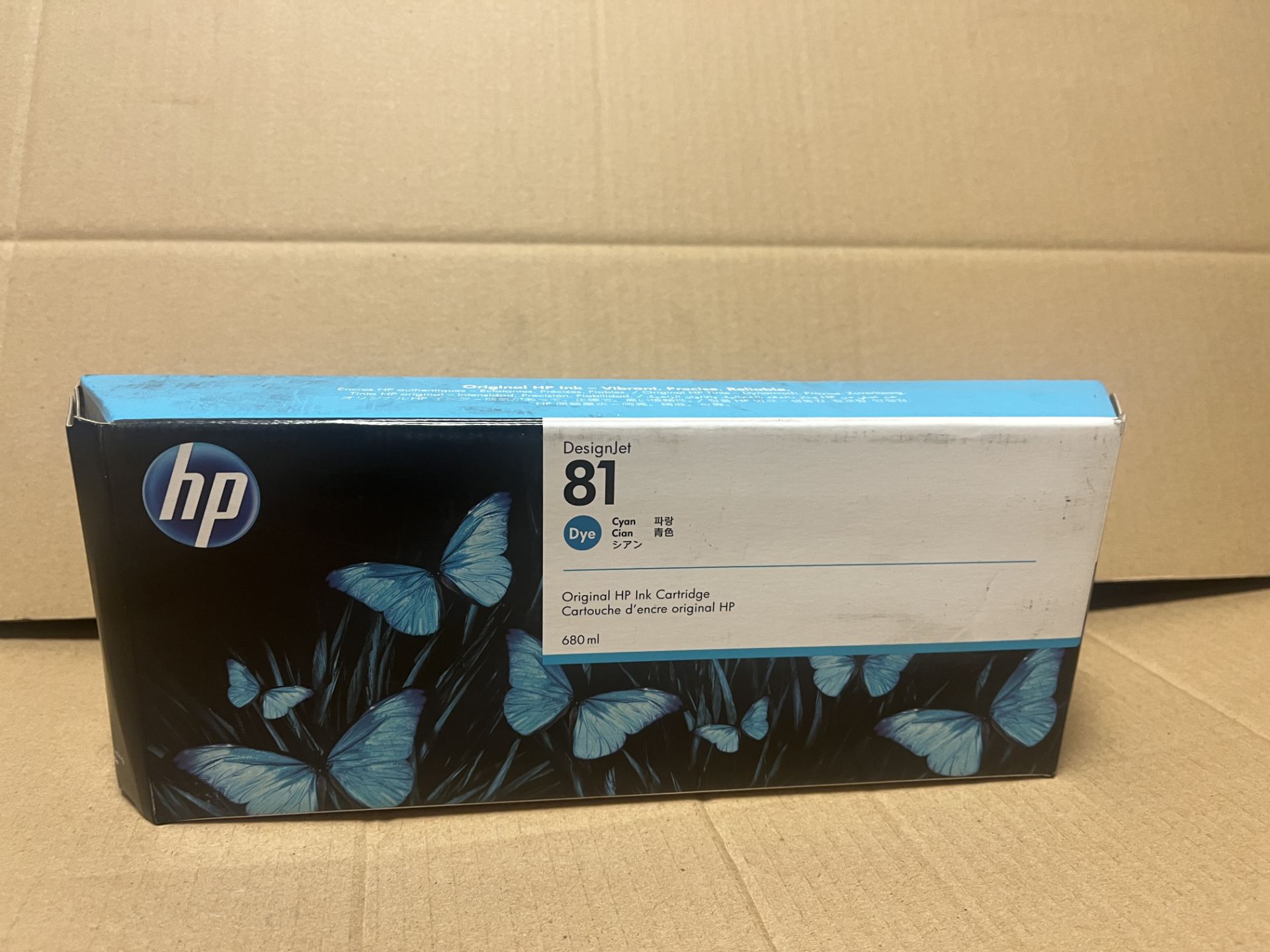 BRAND NEW HP 81 CYAN INKJET CARTRIDGE DYE INK C4931A RRP £325 EBR