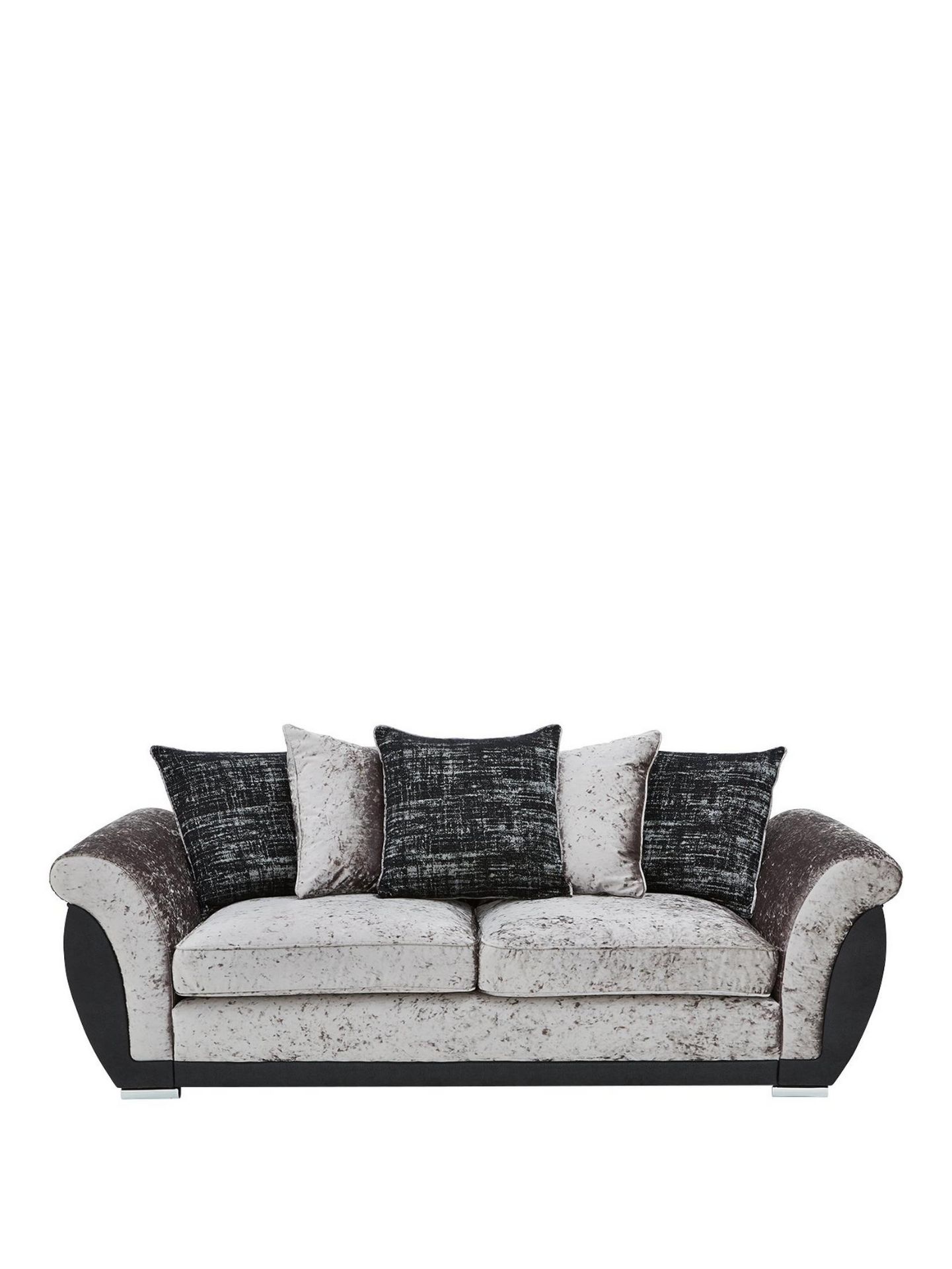 Alexa 3 Seater Sofa. RPP £709.00. H 93 x W 219 x D 95 cm A trio of textures The supple faux - Image 2 of 3