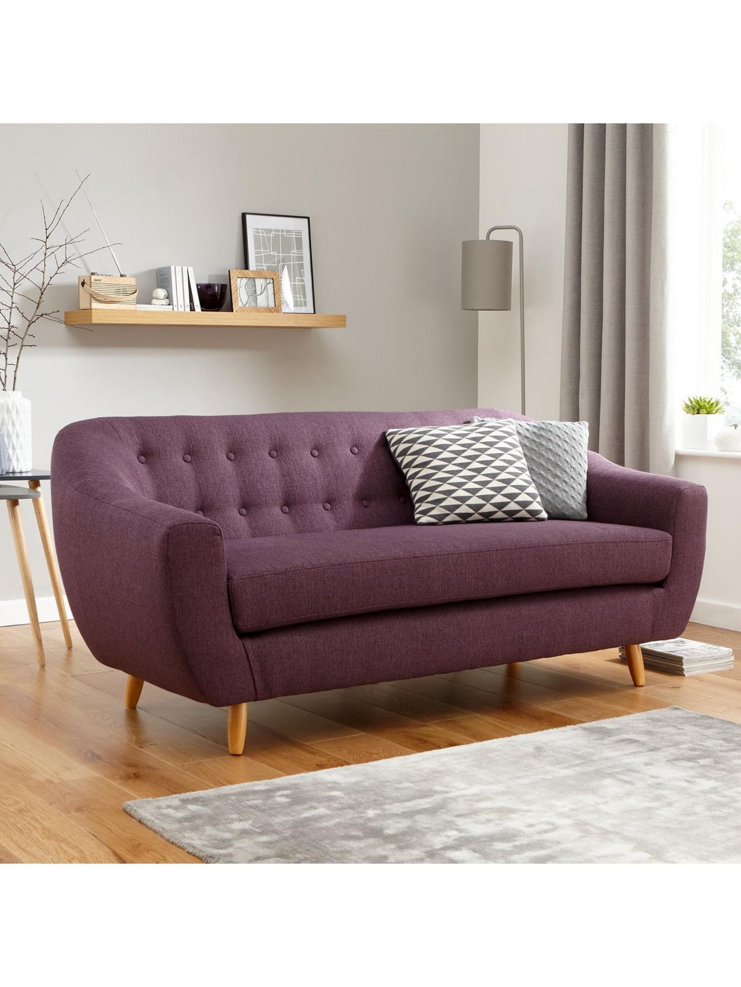 CLAUDIA 3 SEATER SOFA. RPP £479.00. Dimensions: Height 87, Width 188, Depth 82 cm (approx.)