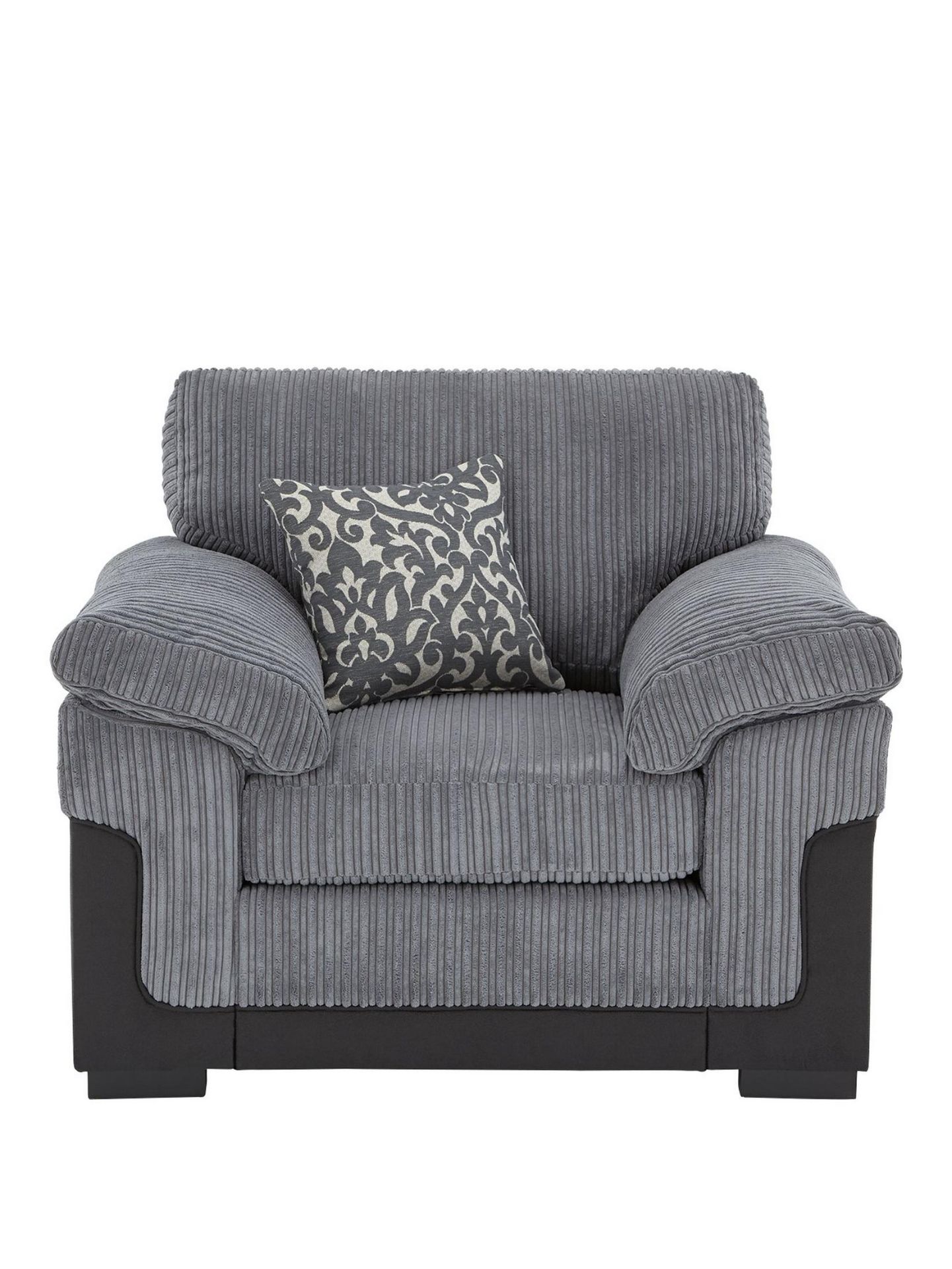 Phoenix Chair. RPP £509.00. Fabric fusion Chunky lines of soft jumbo cord give the inner a - Image 2 of 3