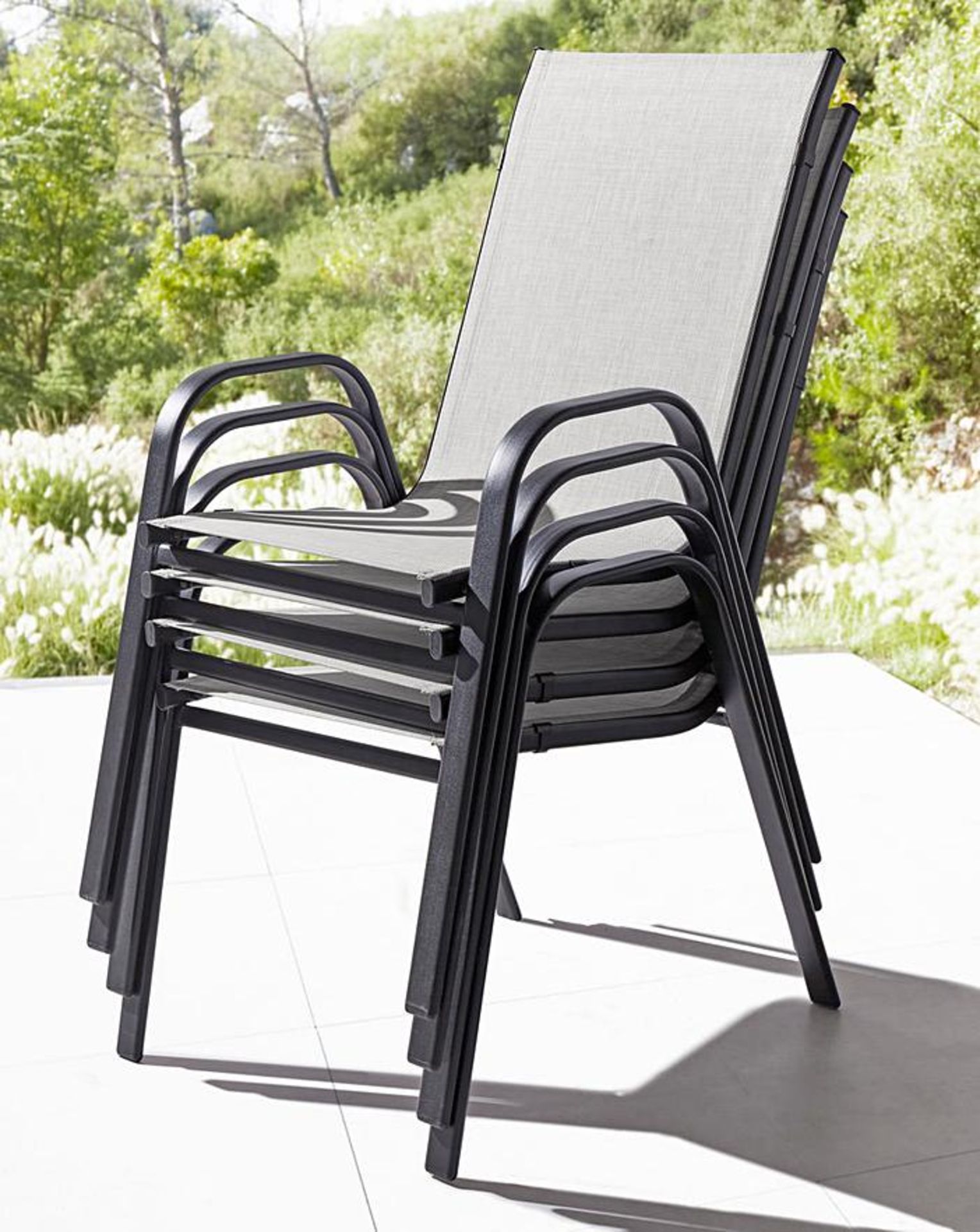 1 X Malaga Stacking Dining Chair. RRP £70.00. (117998)