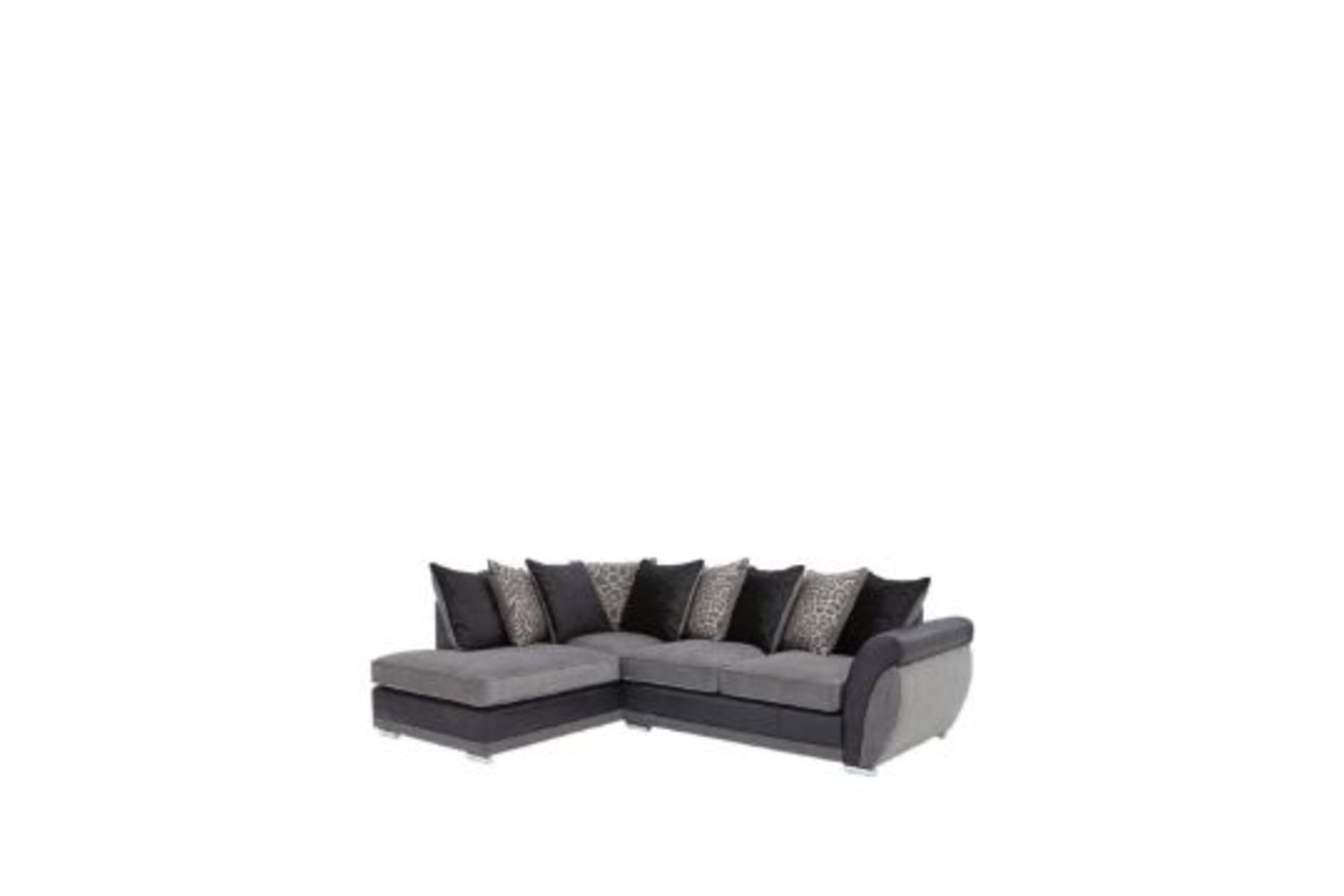 Hilton Lh Corner Chaise. BLACK/CHARCOAL RPP £1,249.00.: Height 93, Width 253, Depth 194 cm (approx.) - Image 2 of 2