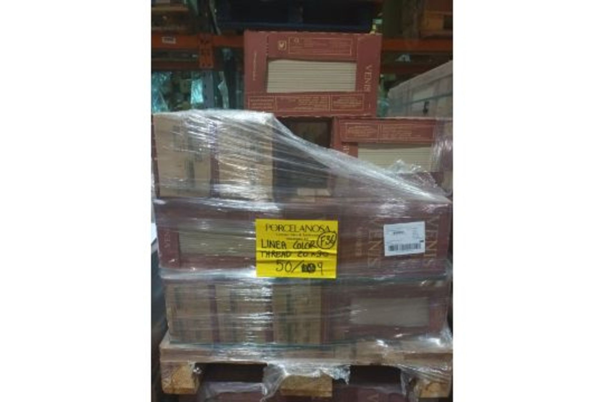 PALLET TO CONTAIN 40 x PACKS OF PORCELANOSA PARK LINEA COLOR THREADS WALL TILES. SIZE: 200x316mm. - Image 3 of 3