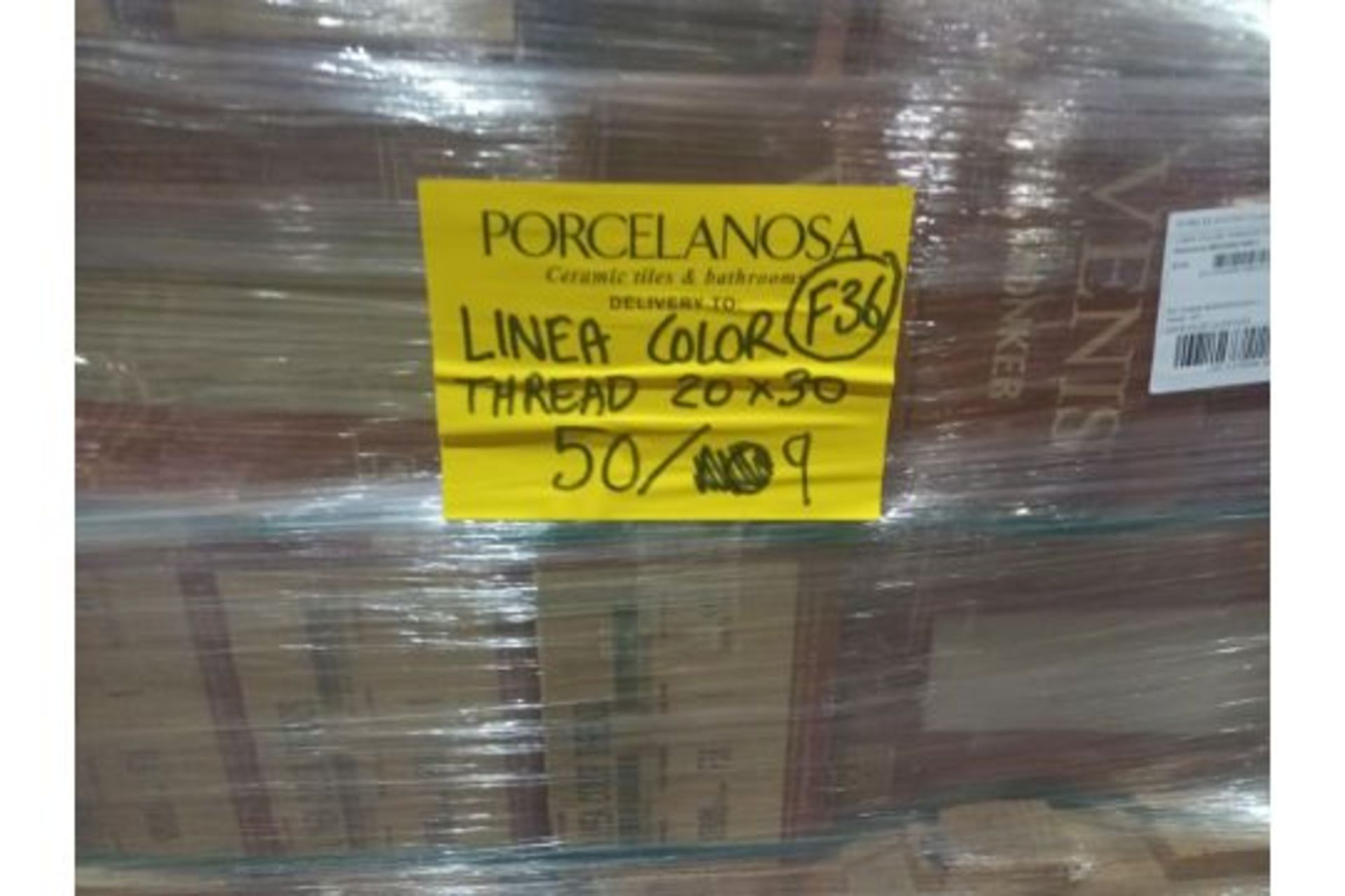 PALLET TO CONTAIN 20 x PACKS OF PORCELANOSA PARK LINEA COLOR THREADS WALL TILES. SIZE: 200x316mm. - Image 2 of 3