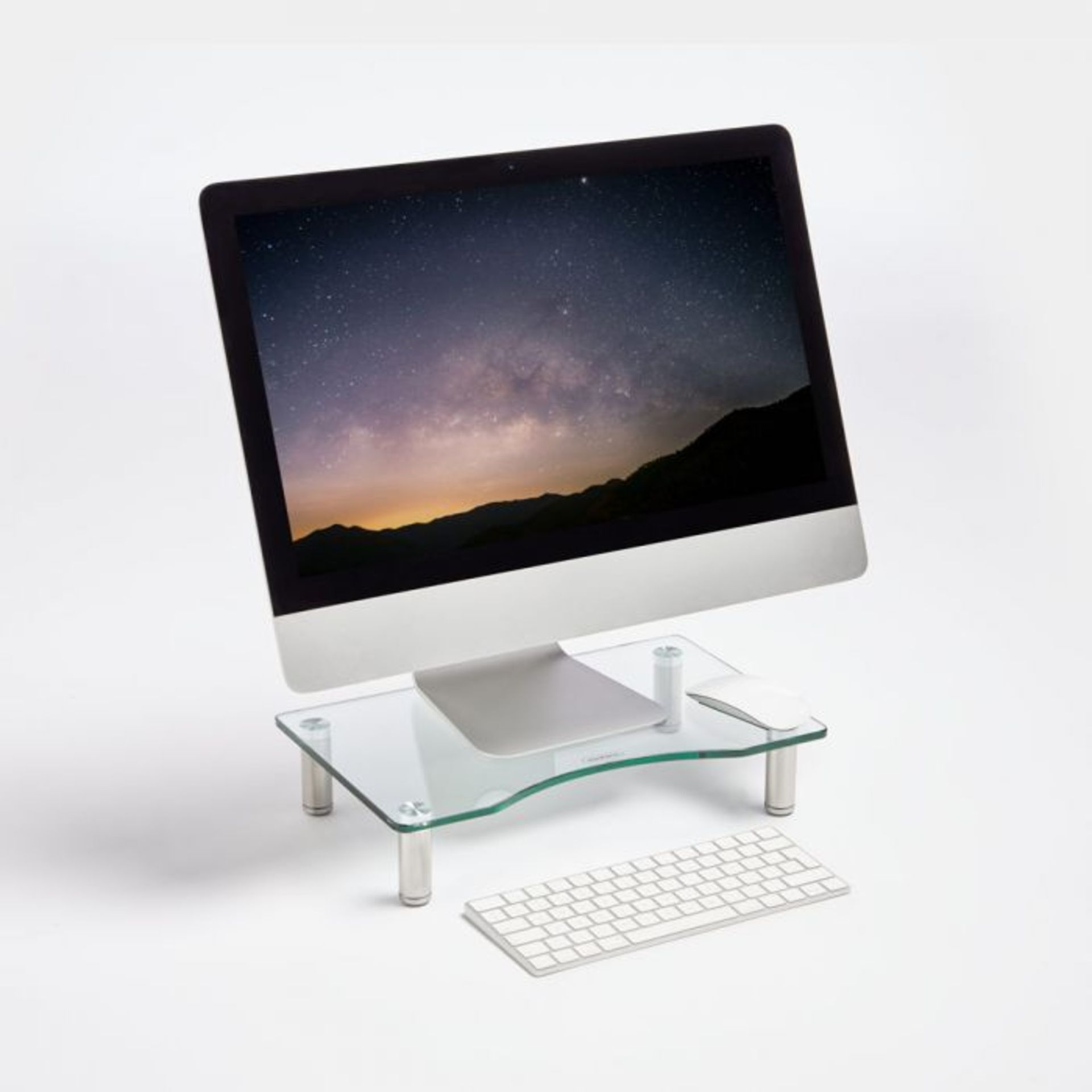 Small Glass Monitor Stand.