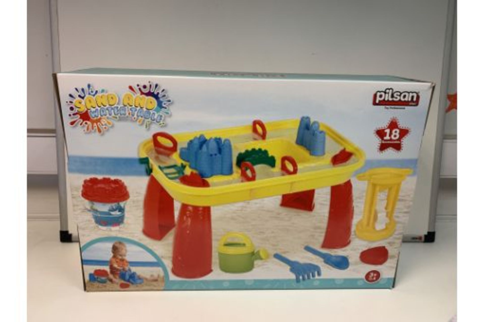 4 X BRAND NEW PILSON 18 PIECE ACCESSORIES SAND AND WATER TABLES (R1TOP)