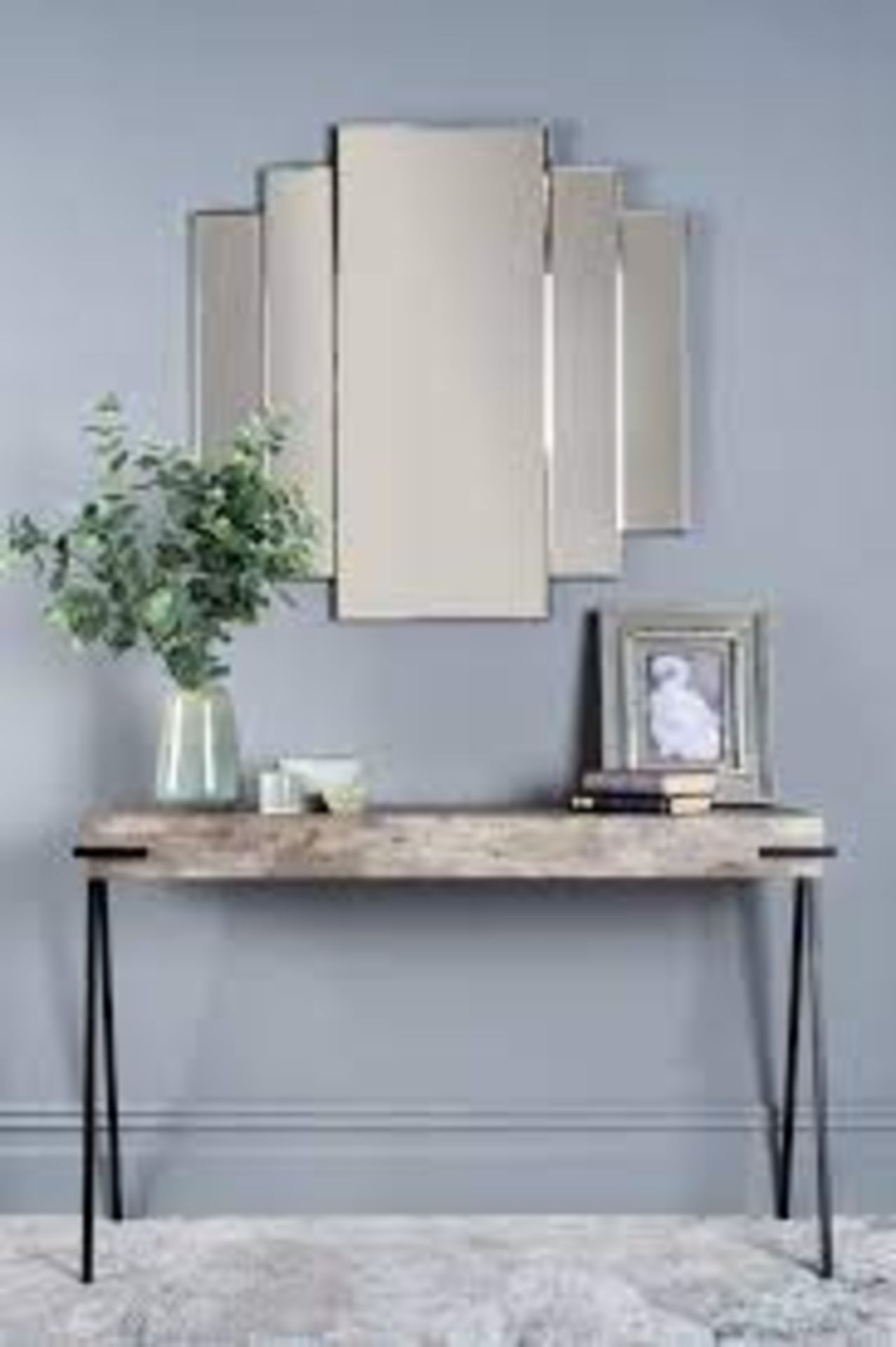 DAR LIGHTING ROYAN CONSOLE TABLE CONCRETE EFFECT RRP £229 S2