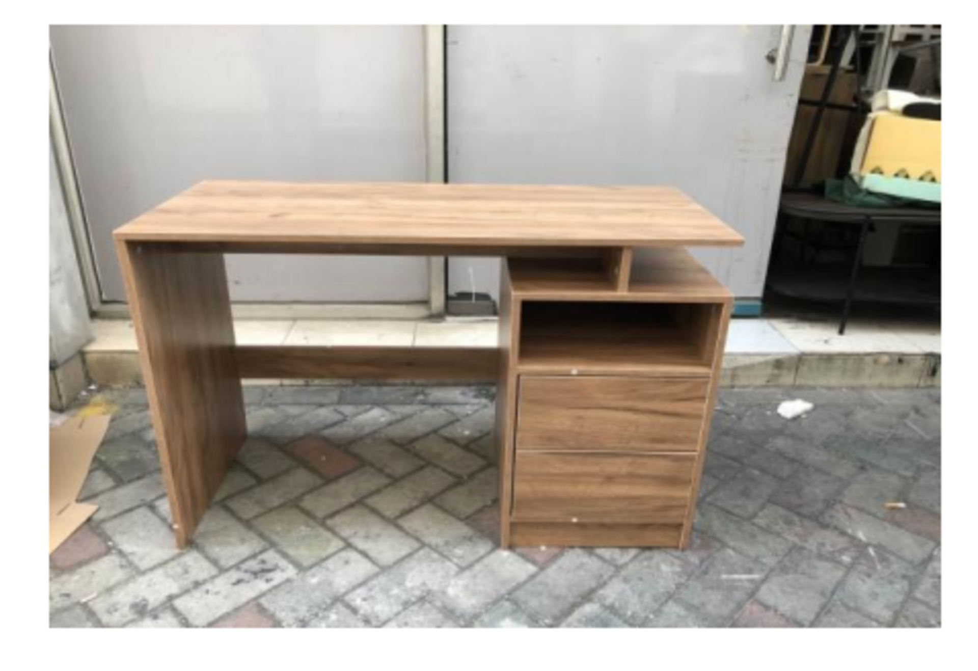 BRAND NEW WOOD GRAIN 2 DRAWER COMPUTER DESK RRP £199 (2583)