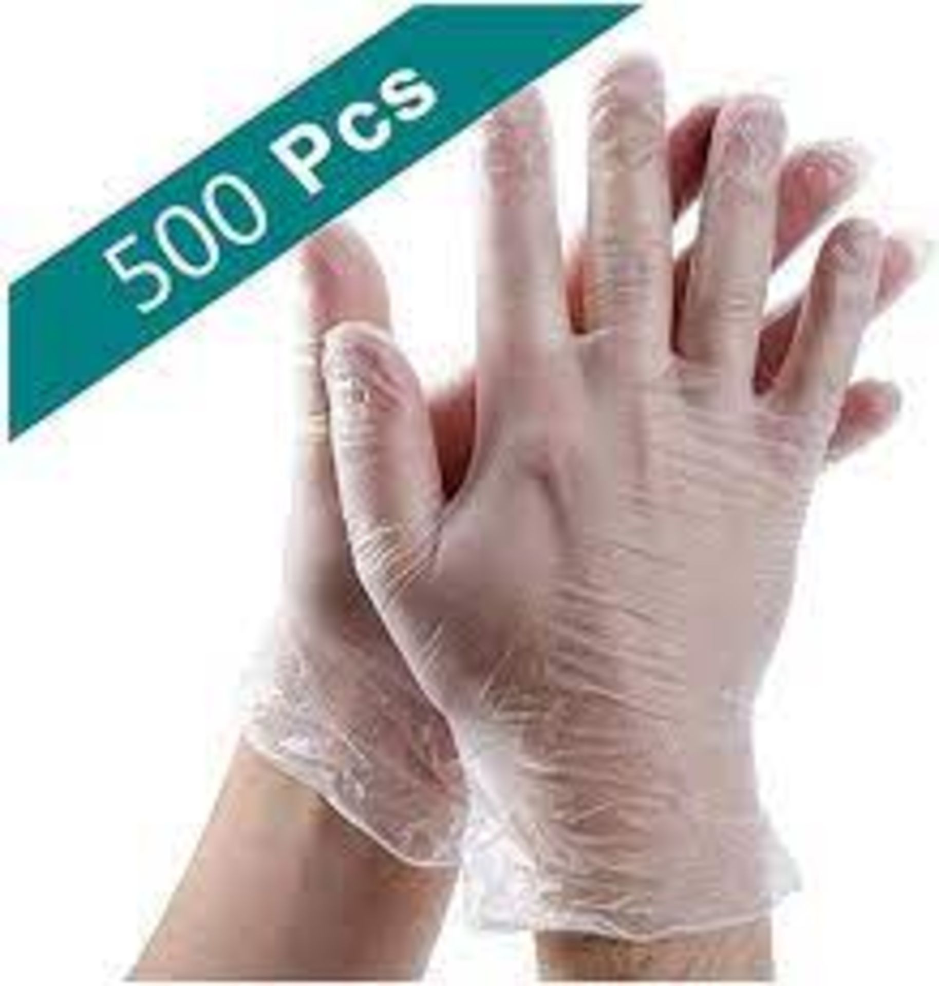 100 X NEW BOXED PACKS OF 500 DISPOSABLE GLOVES. S1P-RACK10