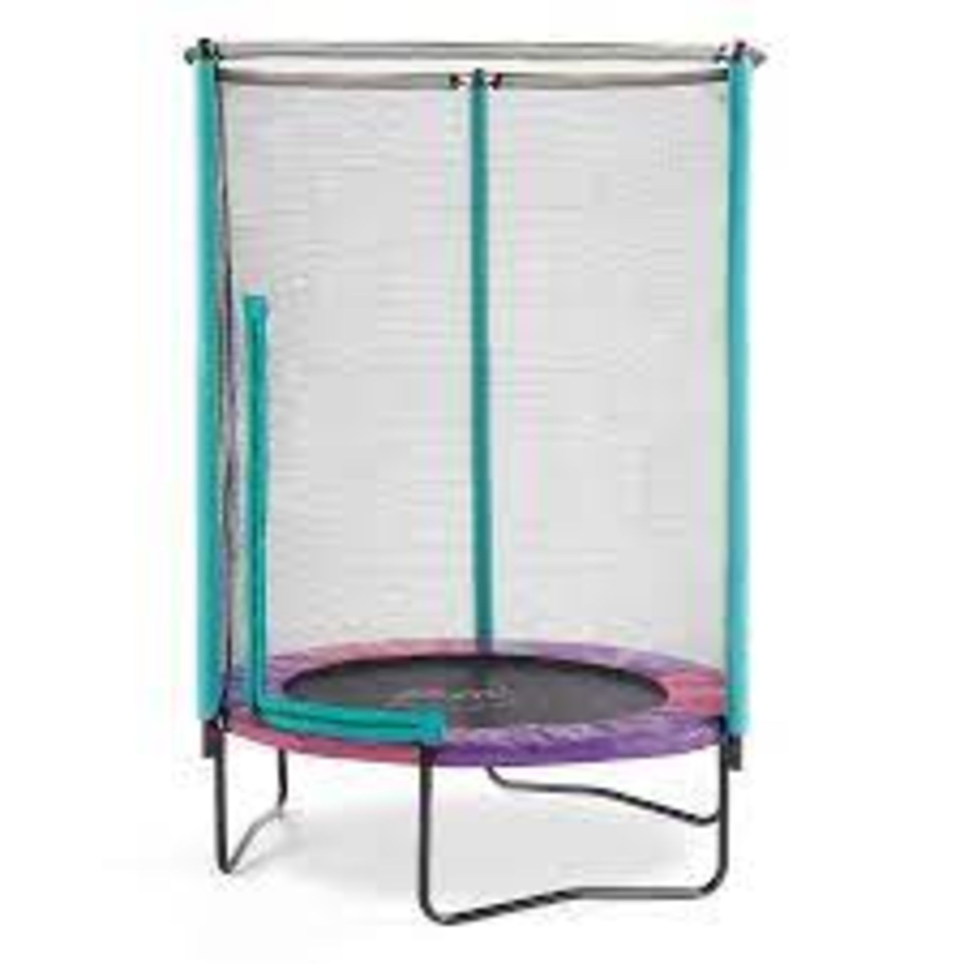 Plum Junior Trampoline & Enclosure. Reversible. 4.5ft.(ROW 18 mid) Specifically designed for young