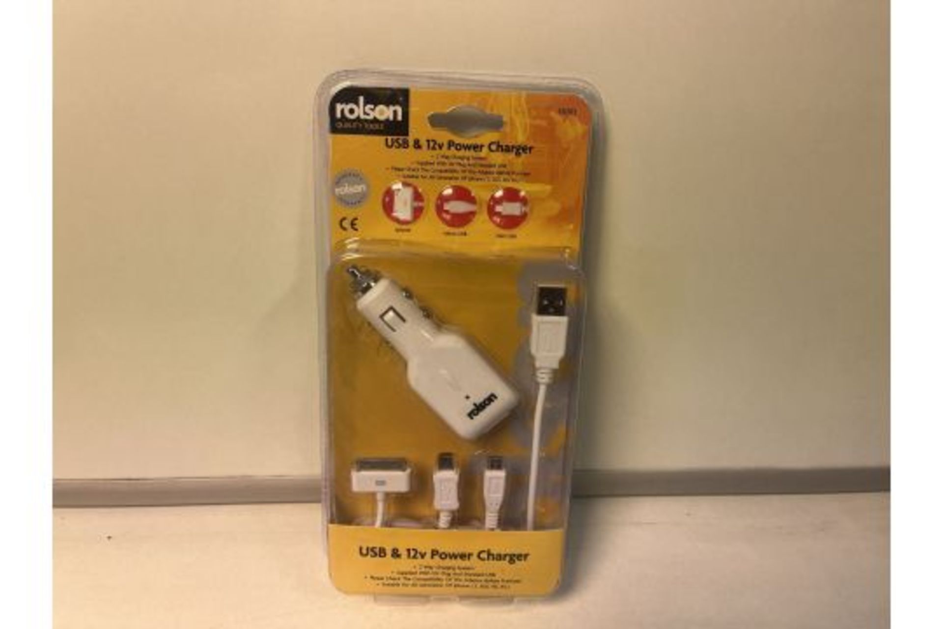 30 X BRAND NEW ROLSON USB AND 12V POWER CHARGERS WITH MULTIPLE CONNECTORS R5