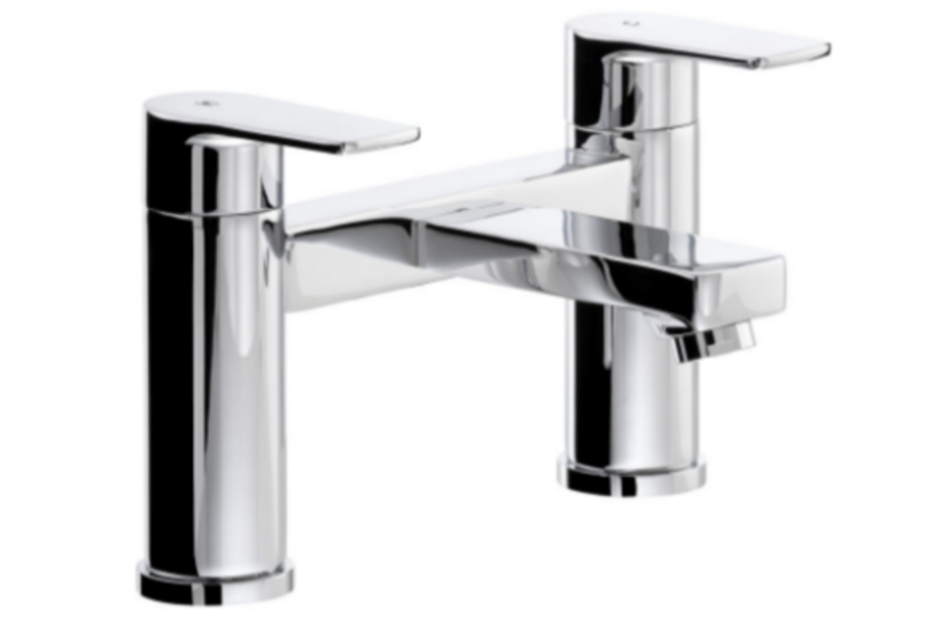 2 x NEW BOXED Abode Lamona CONTEMPORARY CHROME BATH TAPS. RRP £129.99 EACH, GIVING THIS LOT A