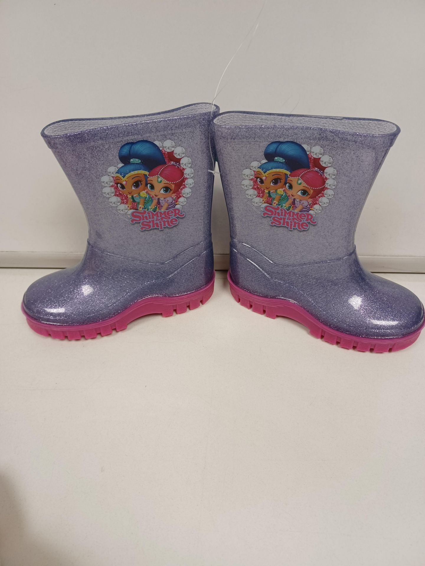 15 X PAIRS OF NEW SHIMMER AND SHINE KIDS WELLINGTON BOOTS. ROW 9.