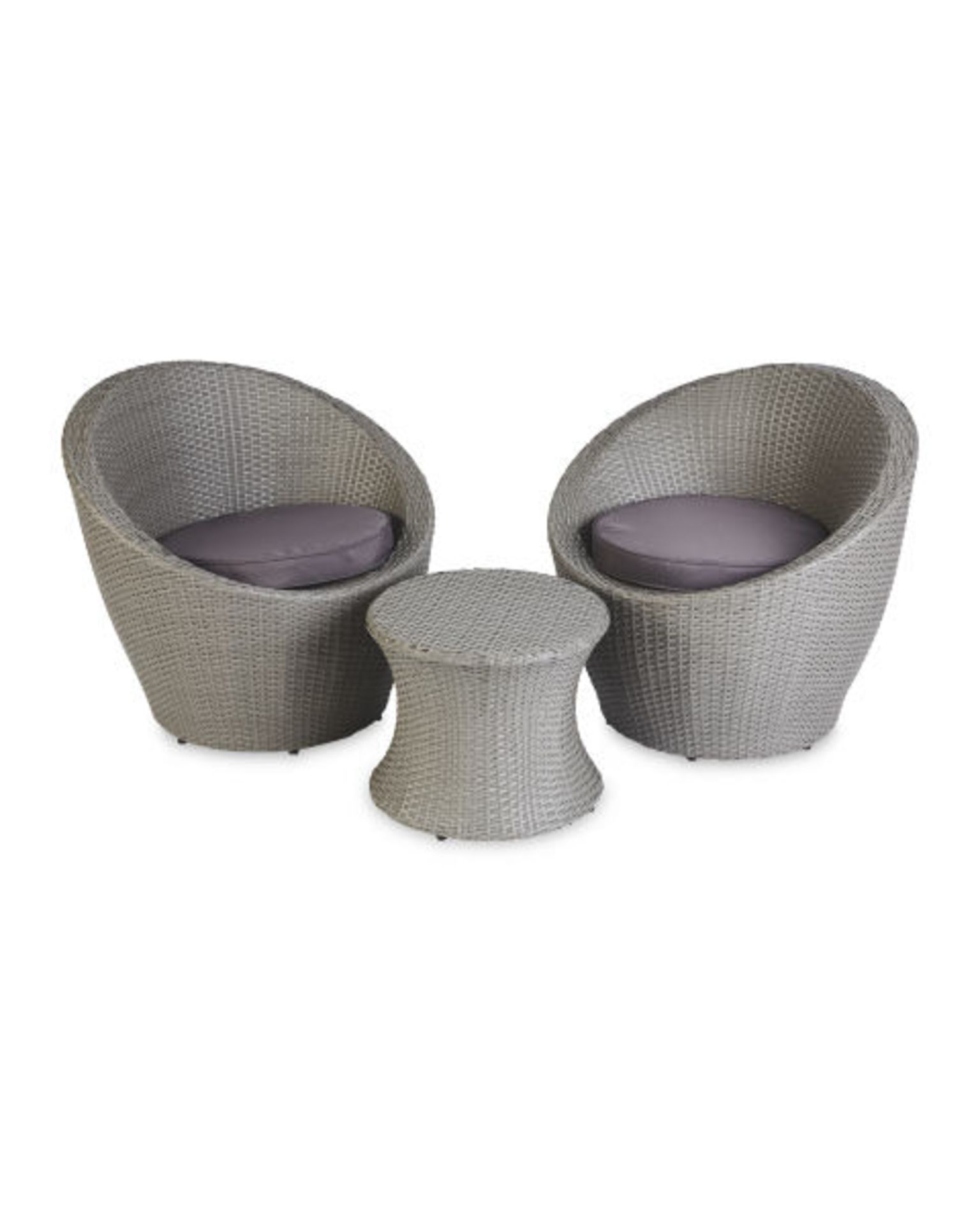 Luxury Grey & Anthracite Rattan Egg Bistro Set. Uplift your garden this season with the Luxury