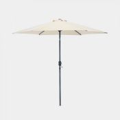 Ivory Cream 2.7m Steel Garden Parasol. What better way to celebrate the arrival of the sun than by