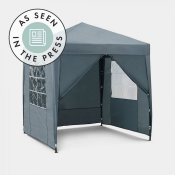 Slate Grey Pop-Up Gazebo Set 2 x 2m. The gazebo offers a great space for entertaining and outdoor