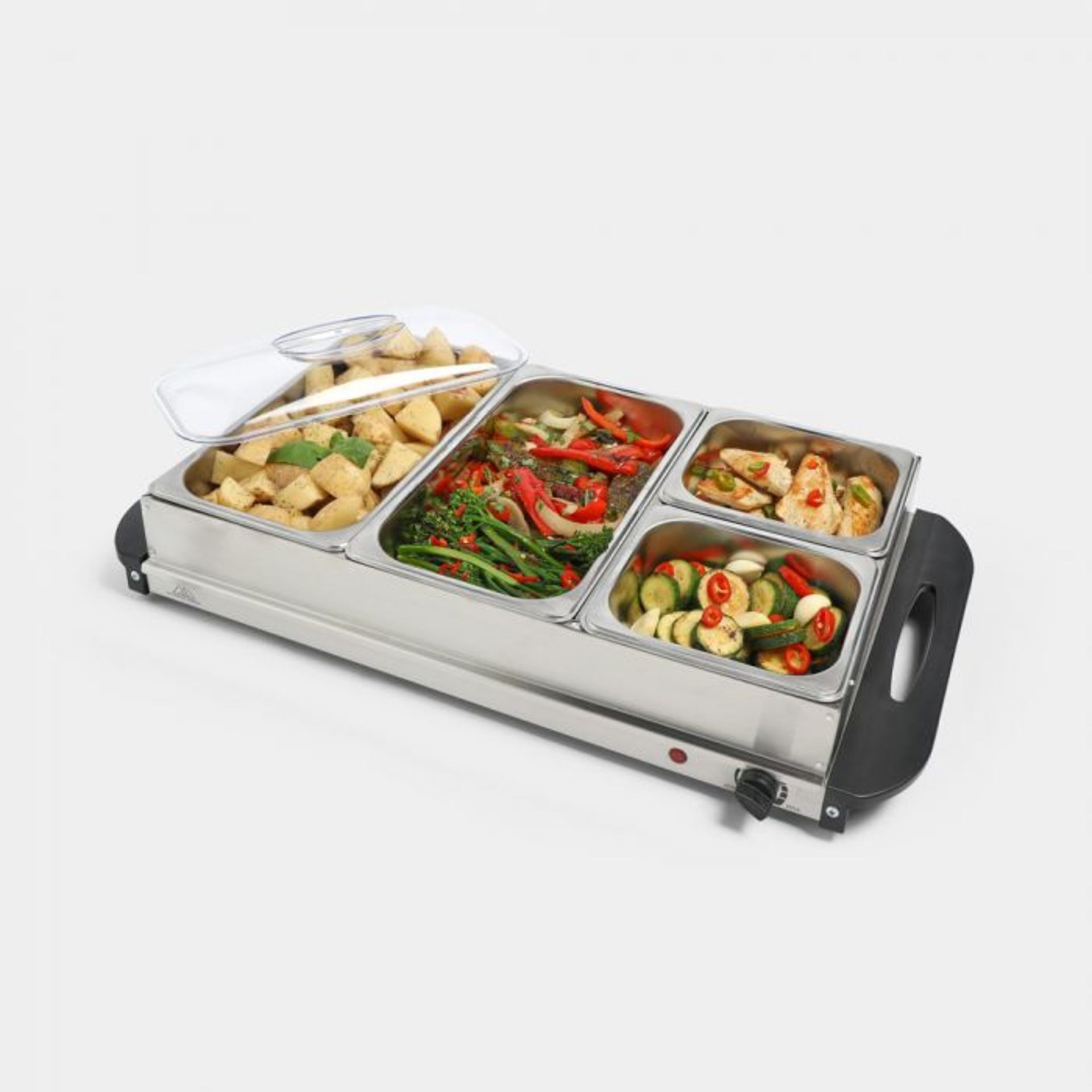 300W 4 Pan Buffet Server. How many times have you cooked ahead of time for a party/ gathering and