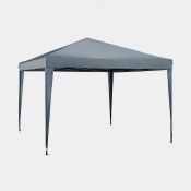 Grey 3m x 3m Pop-Up Gazebo - 2.5m Max roof height. Available in slate grey, the easy-to-assemble