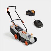 40V Cordless Lawn Mower. Choose from five cutting height settings for the perfect mowing height: