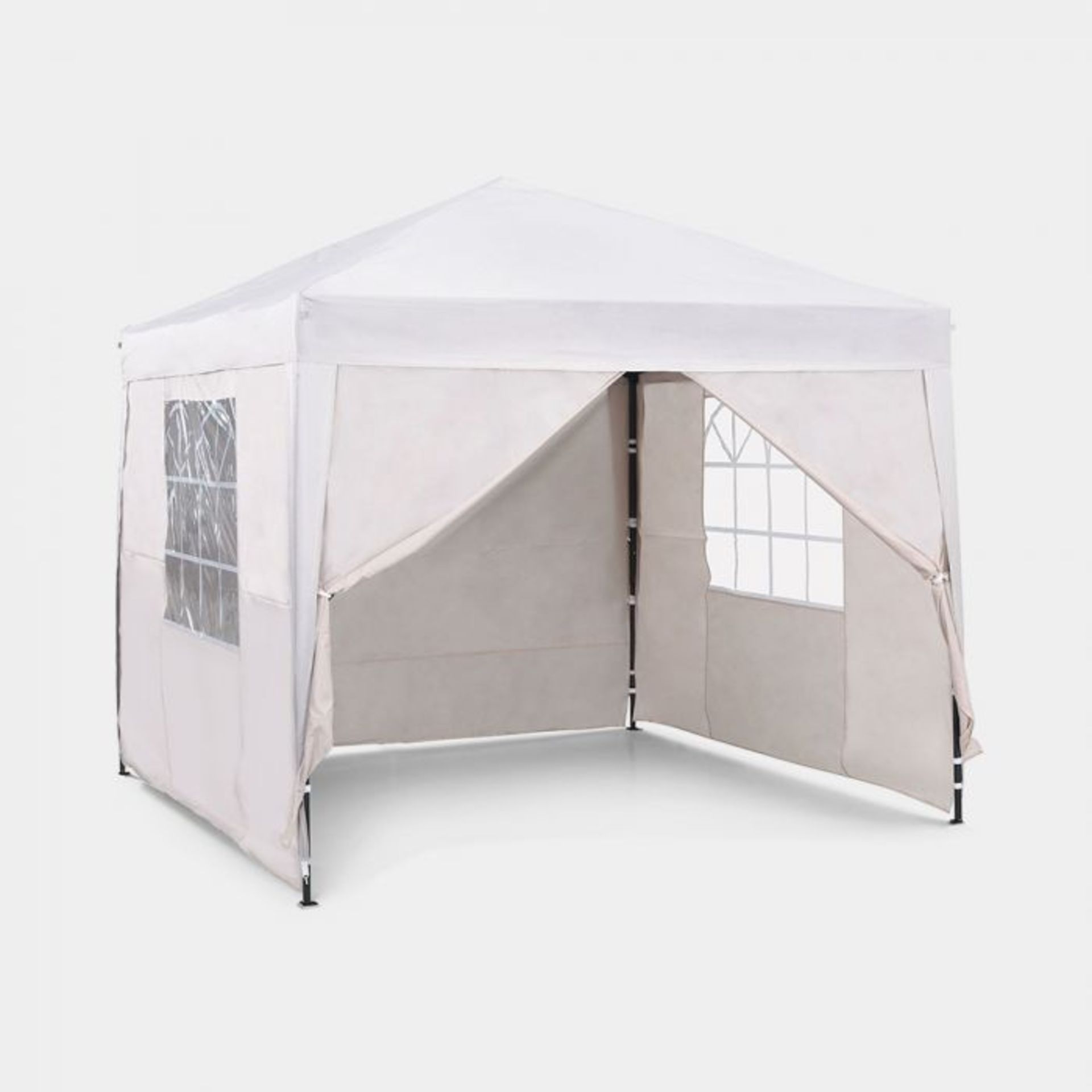 Ivory Pop-Up Gazebo Set 2.5 x 2.5m. Ensure that the weather never puts a dampener on your outdoor