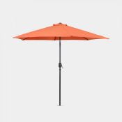 Burnt Orange 2.7m Steel Garden Parasol. What better way to celebrate the arrival of the sun than