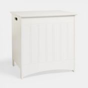 Colonial Laundry Hamper. Featuring a clean grooved MDF design and classic white finish, refresh your