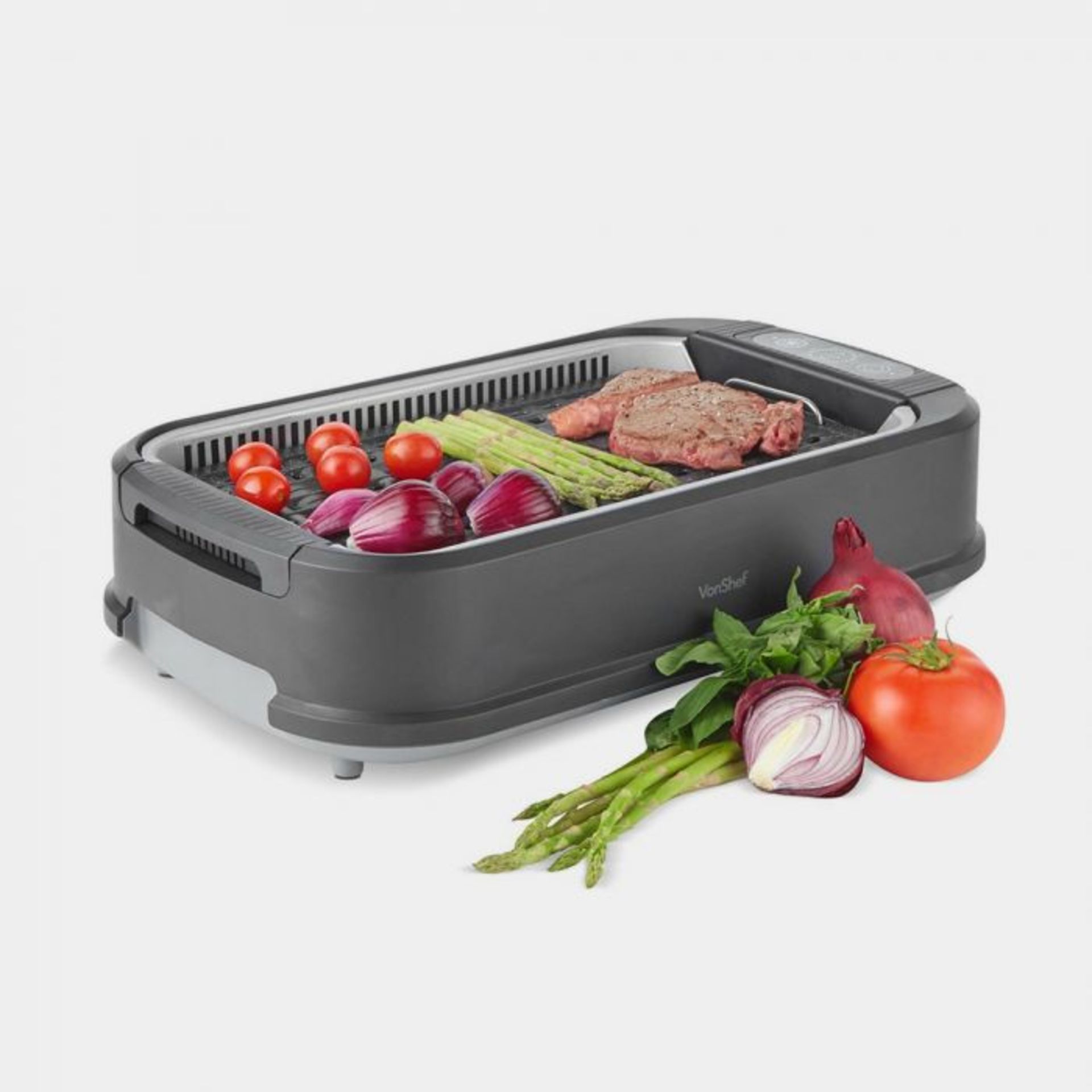 1500W Smokeless Grill. Bring the thrill and flavours of a summer BBQ indoors with the smokeless