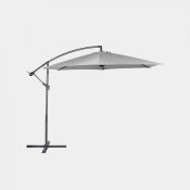 Grey 3M Banana Parasol. Make the great outdoors a little greater with the addition of a Luxury