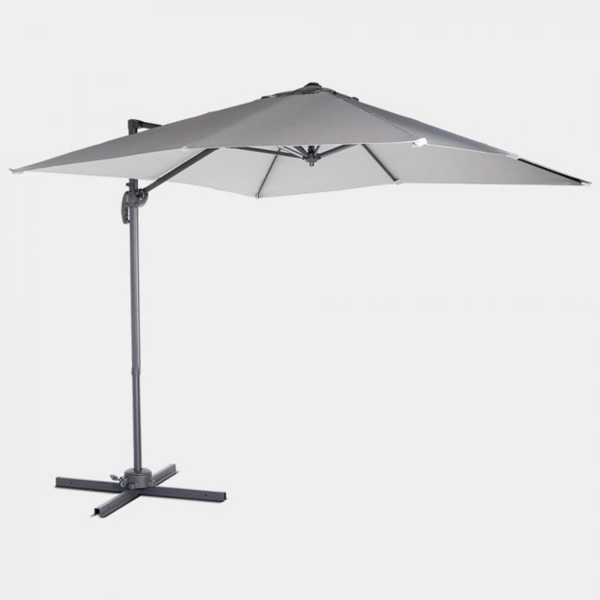Grey 2.5m Cantilever Overhanging Parasol. Take summer in your stride with a fabulous hanging parasol