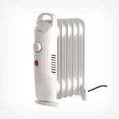 6 Fin 800W Oil Filled Radiator - White. Equipped with 6 sizeable oil-filled radiant fins to heat