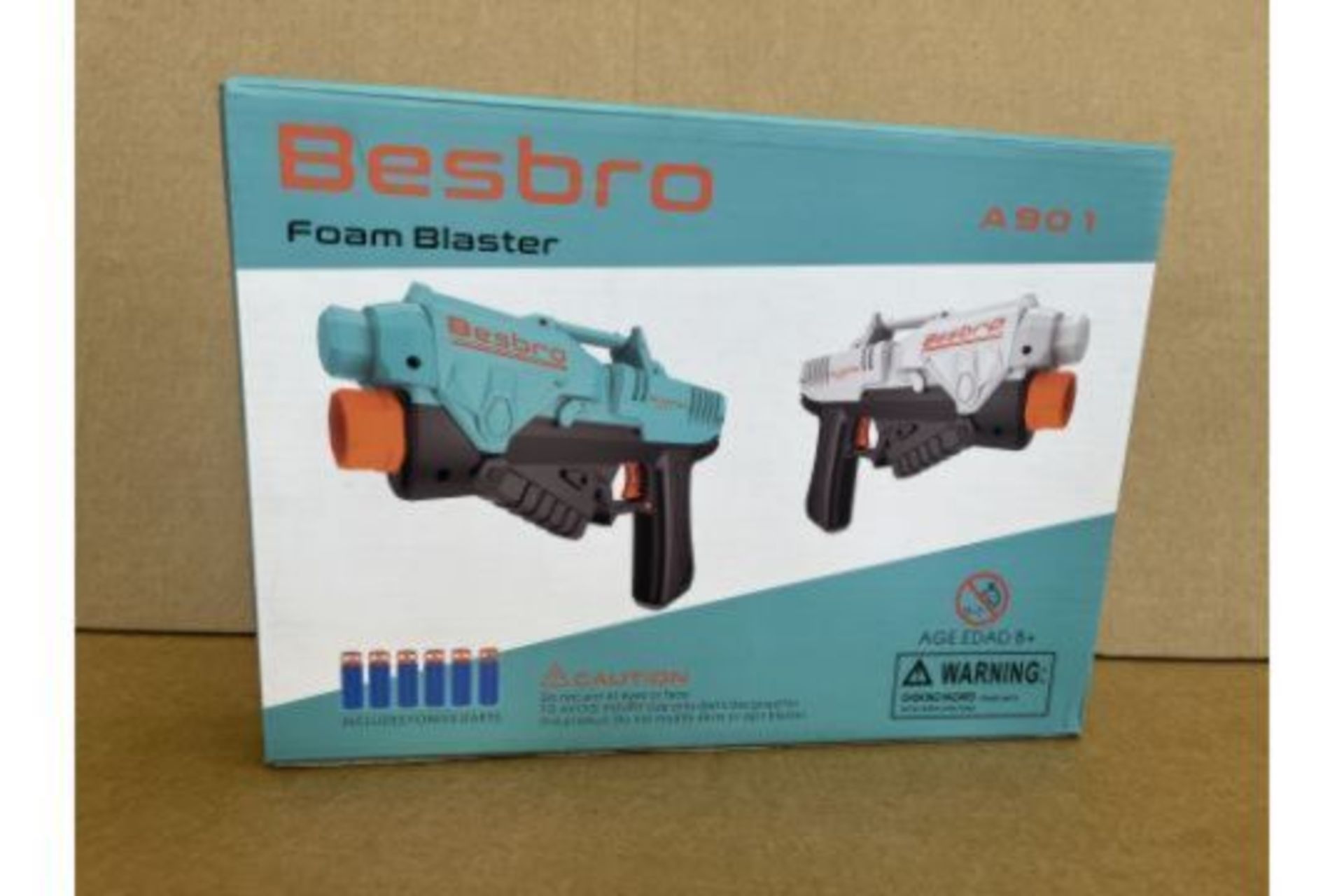 PALLET TO CONTAIN 60 X BRAND NEW BESBRO FOAM BLASTER GUNS WITH 6 DARTS