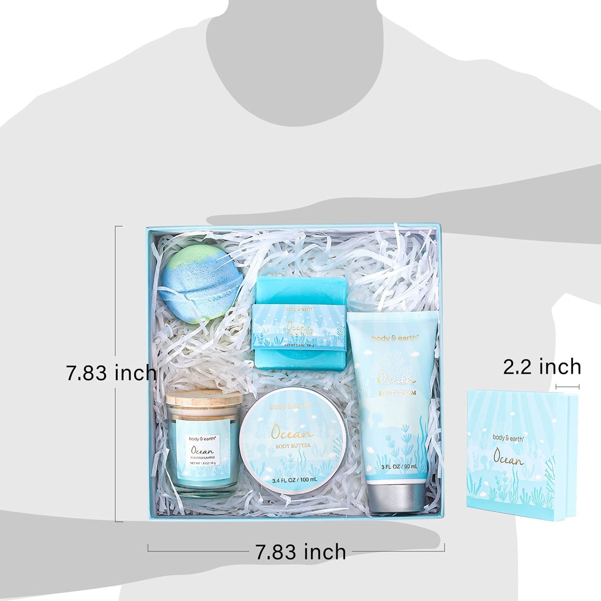 16 x NEW BOXED BODY & EARTH OCEAN 5 PIECE GIFT SETS. EACH SET INCLUDES: BATH BOMB, HAND SOAP, HAND - Image 3 of 3